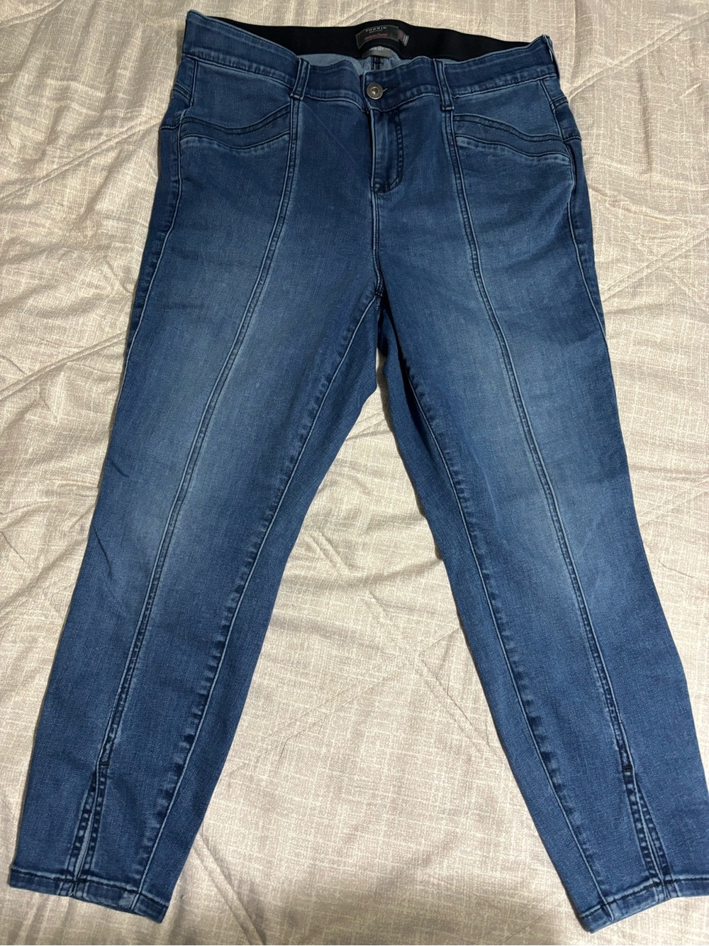 torrid Dark Blue Front-Seam Skinny Jeans
